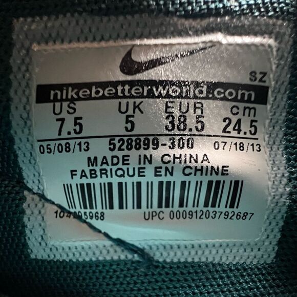 Nike Womens Dunks Sky Hi Essential Hidden Wedge Sneakers in Dark Sea Green 7.5 - Picture 12 of 13